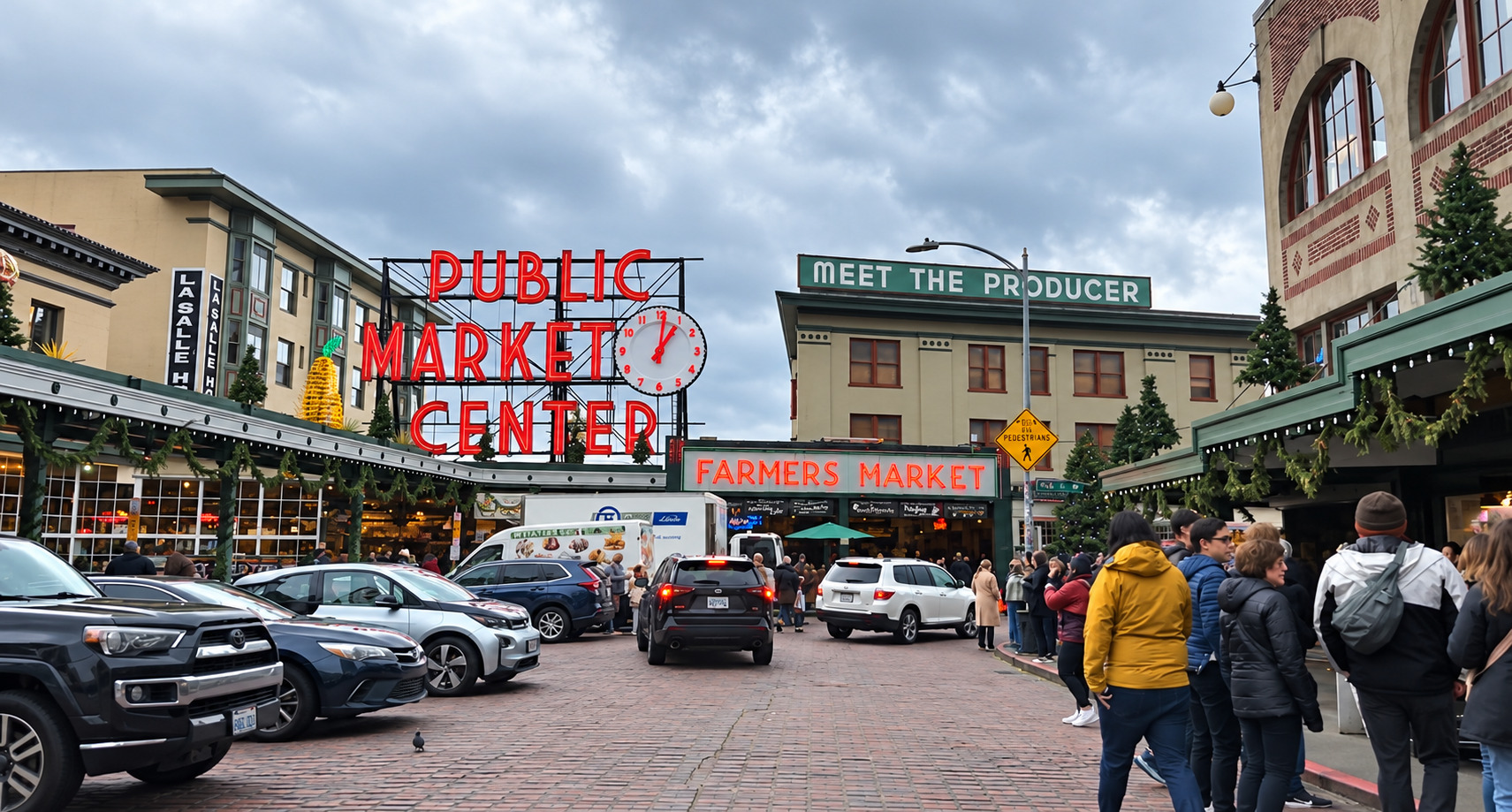 The Public Market Center sign at Pike Place Market