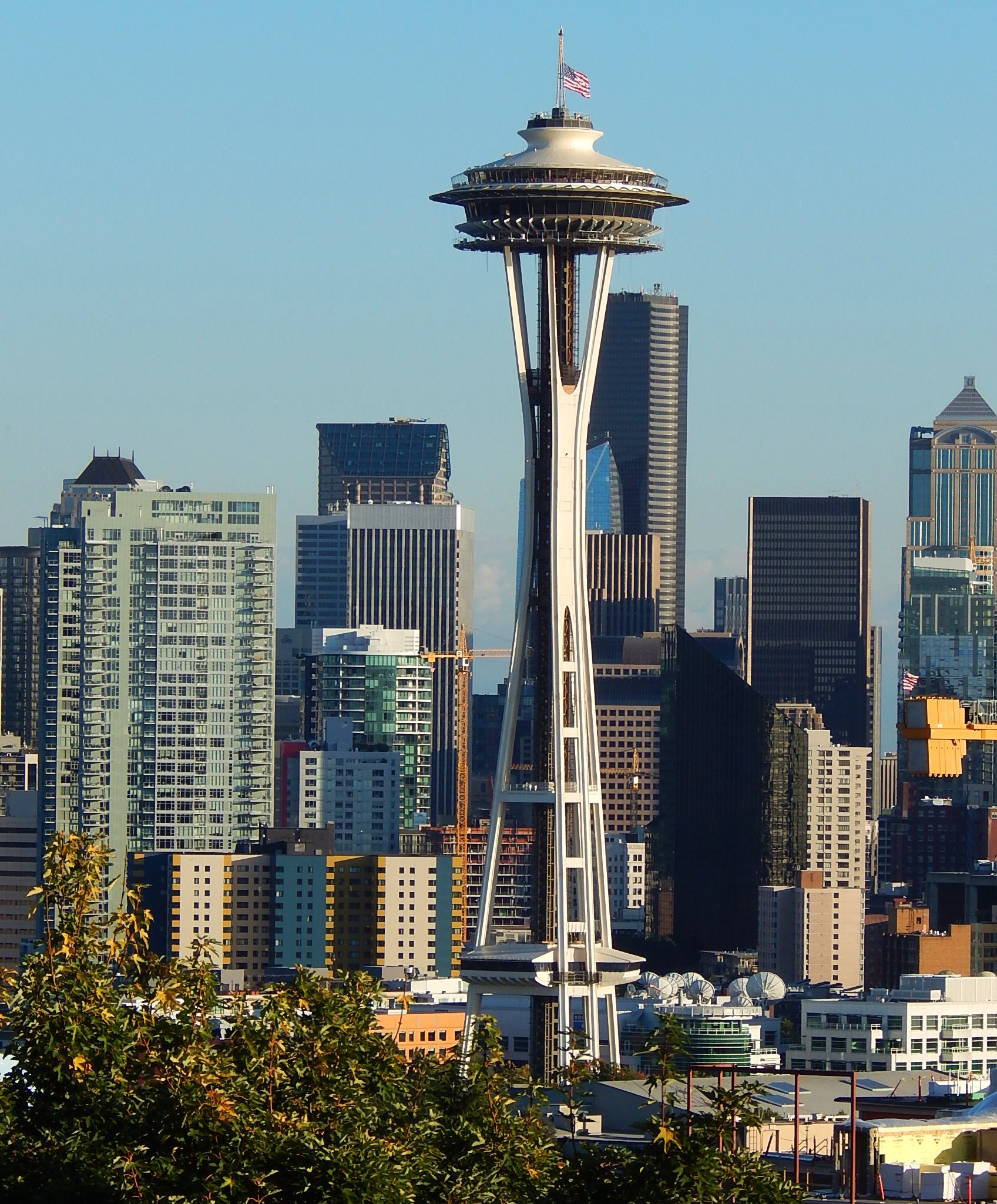 Space Needle viewed from Kerry Park rather than from below