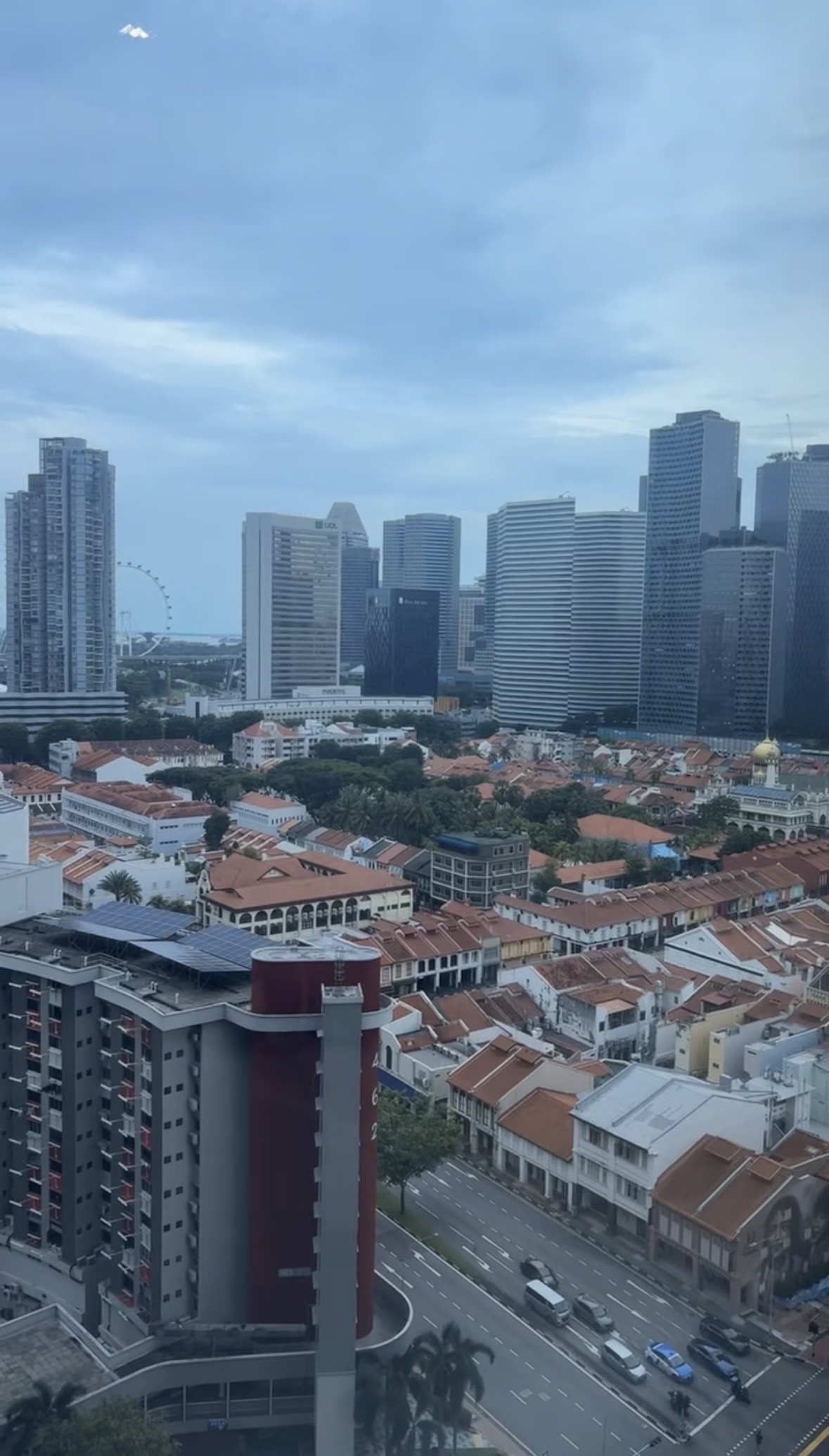 The Singapore skyline from Hotel Boss