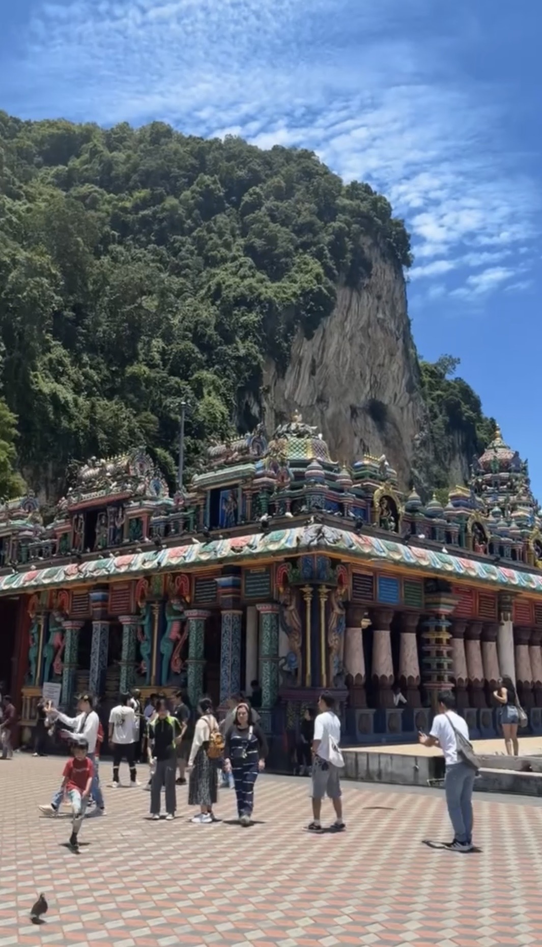 Colorful temple at the foot of Batu Caves